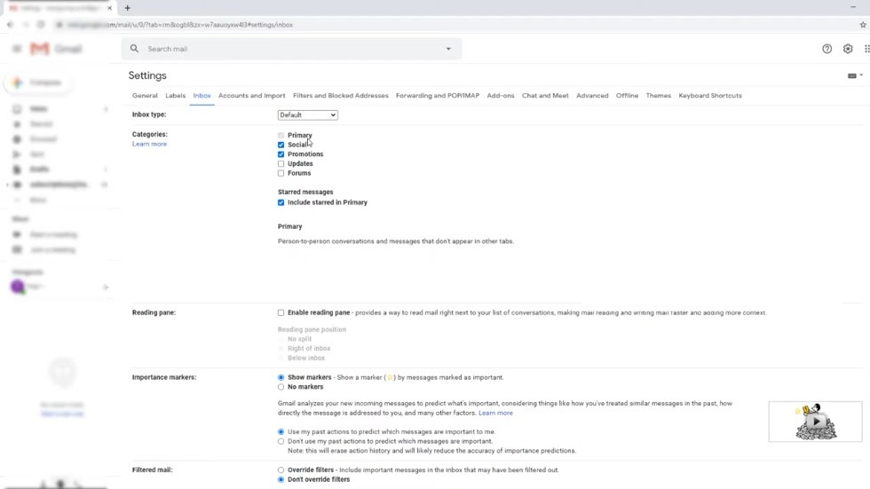gmail settings