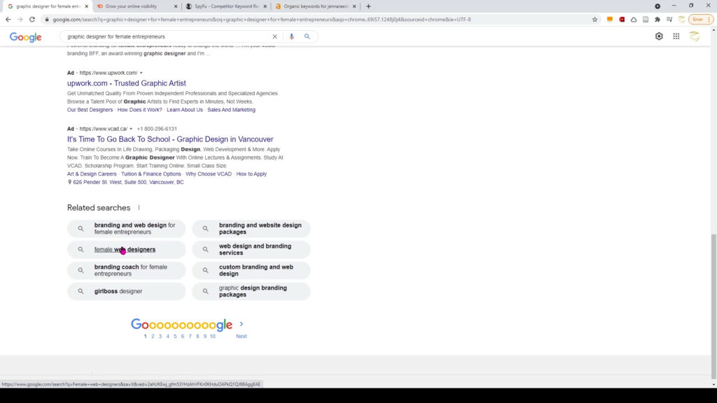 Search results